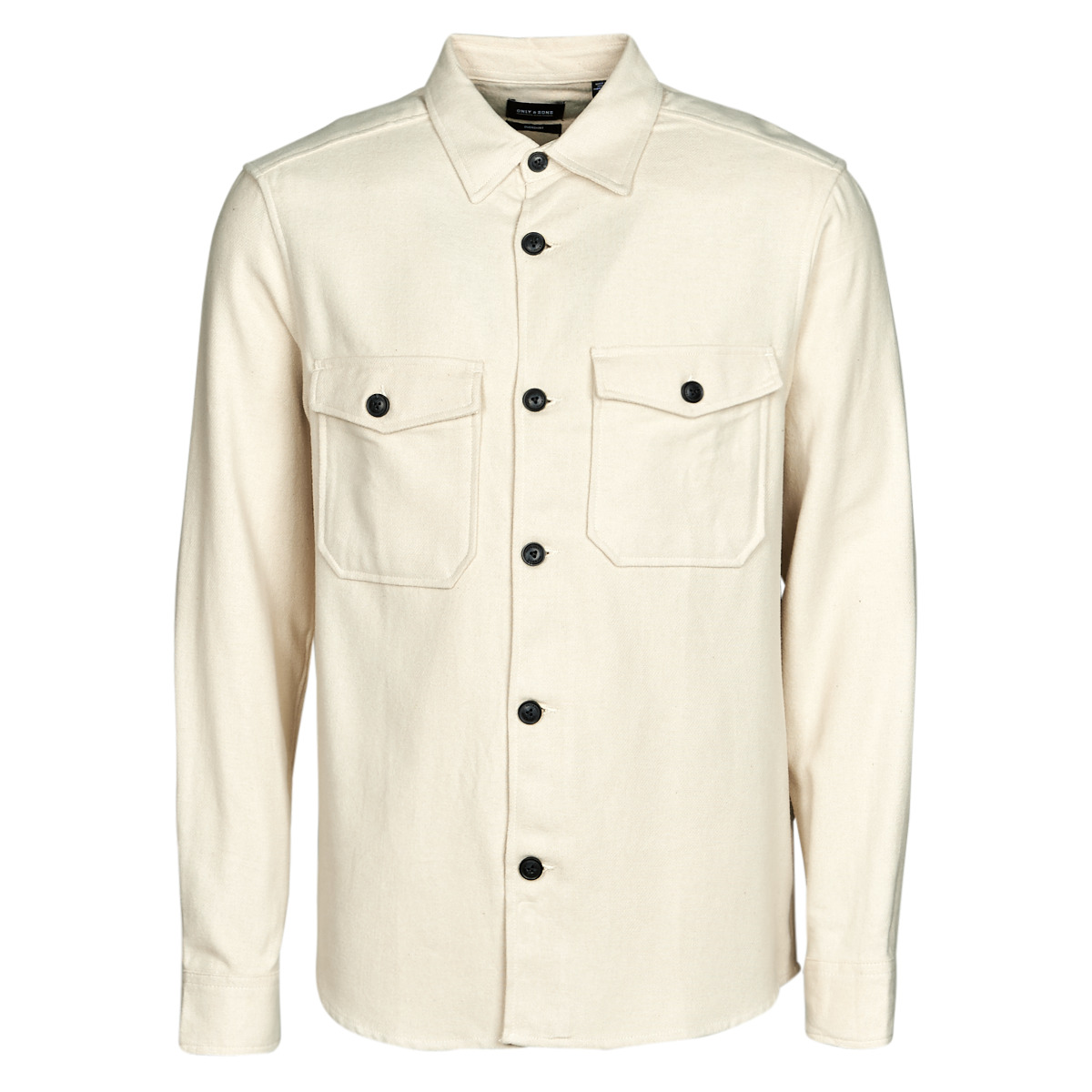 Clothing Men Jackets / Blazers Only & Sons  ONSMILO LS SOLID OVERSHIRT NOOS Cream