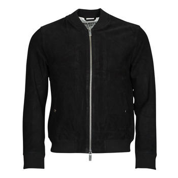 material Men Leather jackets / Imitation leather Selected SLHARCHIVE BOMBER SUEDE Black