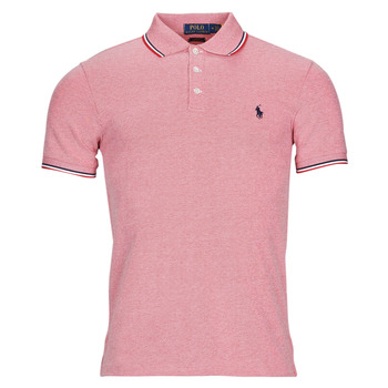 material Men short-sleeved polo shirts Polo Ralph Lauren K223SC52C-SSKCSLIMM1-SHORT SLEEVE-KNIT Red / Mottled