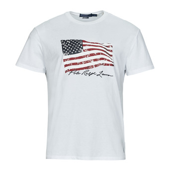 material Men short-sleeved t-shirts Polo Ralph Lauren K223SS03-SSCNCLSM1-SHORT SLEEVE-T-SHIRT White / White