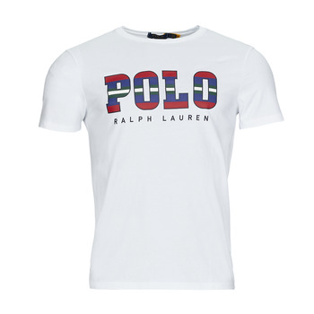 material Men short-sleeved t-shirts Polo Ralph Lauren G223SC41-SSCNCMSLM1-SHORT SLEEVE-T-SHIRT White / White