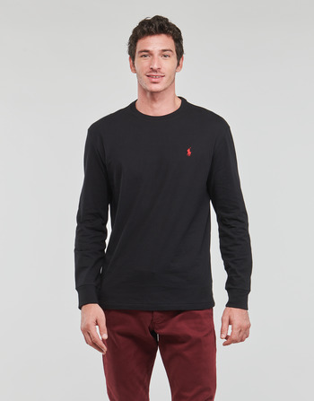 material Men Long sleeved shirts Polo Ralph Lauren K224SC08-LSCNCLSM5-LONG SLEEVE-T-SHIRT Black /  black