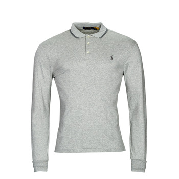material Men long-sleeved polo shirts Polo Ralph Lauren K224SC53C-LSKCSLM1-LONG SLEEVE-POLO SHIRT Grey / Clear / Mottled / Andover / Heather