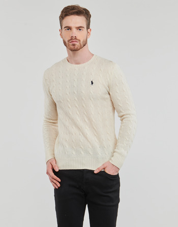 Clothing Men jumpers Polo Ralph Lauren LSCABLECNPP-LONG SLEEVE-PULLOVER Ivory