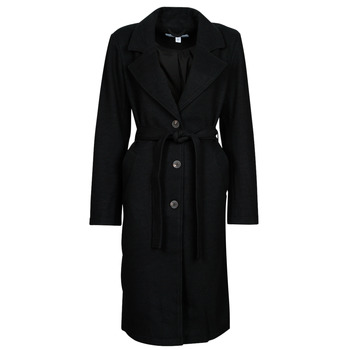 Clothing Women coats Vila VIPOKO LONG BELT COAT Black