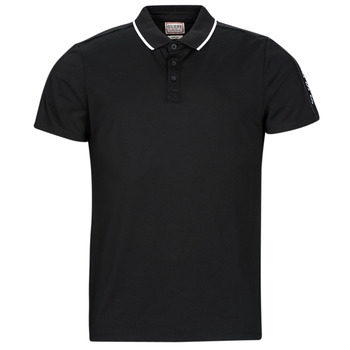 material Men short-sleeved polo shirts Guess PAUL PIQUE TAPE Black