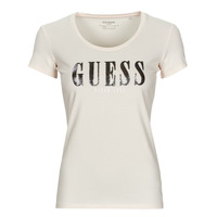 material Women short-sleeved t-shirts Guess FANNY SS Beige