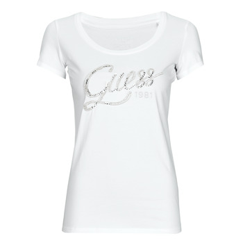 material Women short-sleeved t-shirts Guess BRYANNA SS White