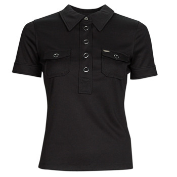 Clothing Women short-sleeved polo shirts Guess SS ELODIE Black