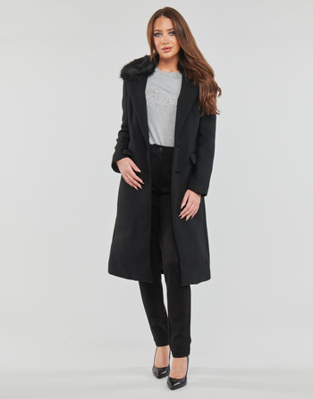 Womens Clothing Coats Long coats and winter coats Guess Manuela Reversible Coat Coat in Black 