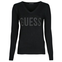 Clothing Women jumpers Guess PASCALE VN LS Black