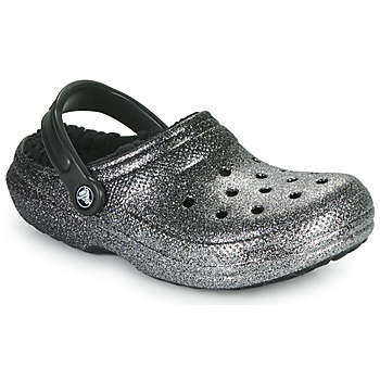 Shoes Women Clogs Crocs CLASSIC GLITTER LINED CLOG Black / Silver