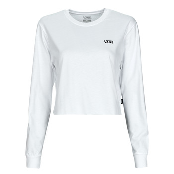 material Women Long sleeved shirts Vans JUNIOR V LS CROP White