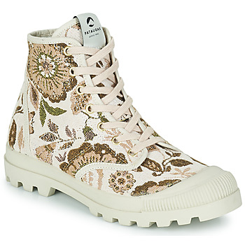 Shoes Women High top trainers Pataugas AUTHENTIQUE MID FLORAL Beige