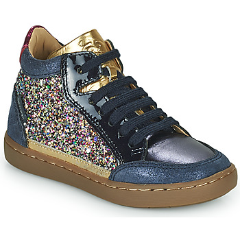 Shoes Girl High top trainers Shoo Pom PLAY CONNECT Marine / Gold