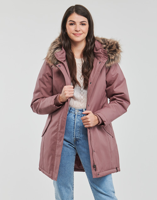Only ONLKATY PARKA COAT CC OTW Old / Pink - Fast delivery | Spartoo Europe  ! - Clothing Parkas Women 52,80 €