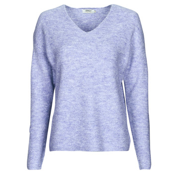 material Women jumpers Only ONLCAMILLA V-NECK L/S PULLOVER KNT NOOS Blue