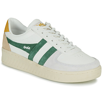 Shoes Women Low top trainers Gola GRANDSLAM TRIDENT White / Green / Yellow