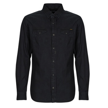 material Men long-sleeved shirts Jack & Jones JJESHERIDAN SHIRT Black