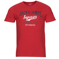 Clothing Men short-sleeved t-shirts Jack & Jones JJELOGO TEE SS O-NECK 2 COL Red