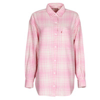 Clothing Women Shirts Levi's NOLA MENSWEAR SHIRT Pearl / Plaid / Begonia / Pink