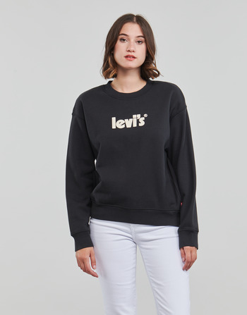Clothing Women sweaters Levi's GRAPHIC STANDARD CREW Caviar