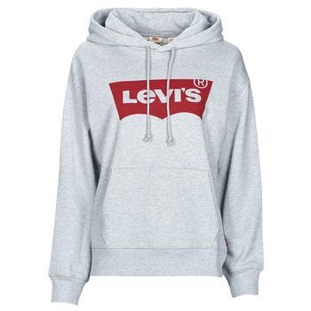 Clothing Women sweaters Levi's GRAPHIC STANDARD HOODIE Heather / Grey