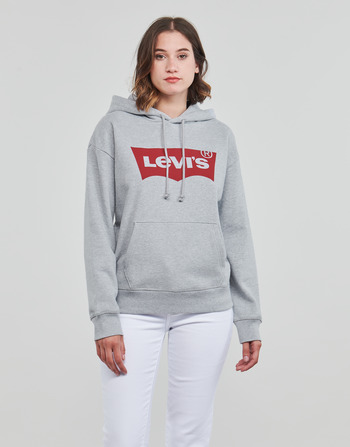 material Women sweaters Levi's GRAPHIC STANDARD HOODIE Heather / Grey