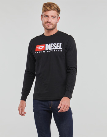 Clothing Men Long sleeved shirts Diesel T-JUST-LS-DIV Black