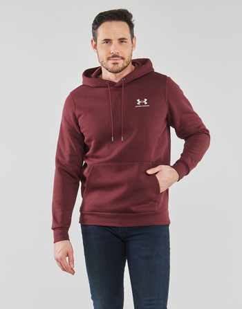material Men sweaters Under Armour UA Essential Fleece Hoodie Chestnut / Red / White