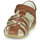 Shoes Girl Sandals Kickers BIGKRO Camel / Gold