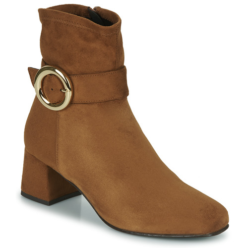Shoes Women Ankle boots JB Martin 1ADORABLE Canvas / Suede / Stretch / Camel
