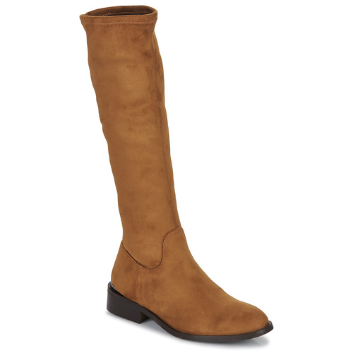 Shoes Women Boots JB Martin 1AMOUR Canvas / Suede / Stretch / Camel