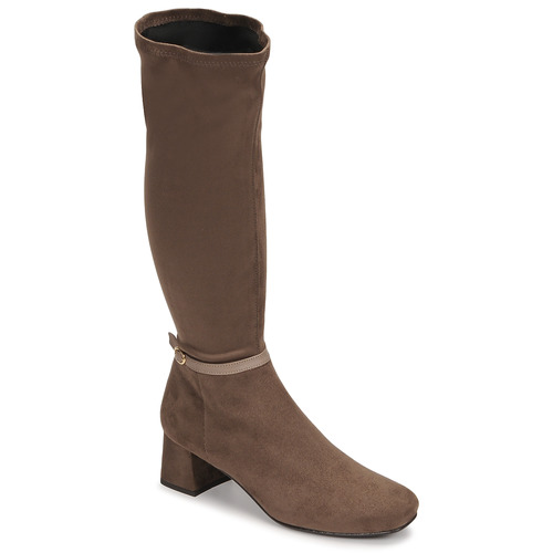 Shoes Women Boots JB Martin 1ANNA Canvas / Suede / Stretch / Taupe