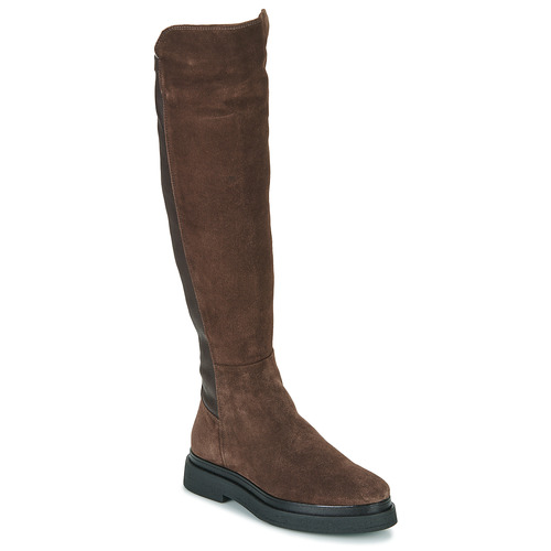 Shoes Women Boots JB Martin 1OLYMPE Crust / Brown / Canvas / Stretch / Brown