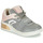 Shoes Girl High top trainers Geox J XLED GIRL Grey / Pink