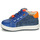 Shoes Boy Low top trainers Geox B BIGLIA B. B - NAPPA+DENIM SL Blue / Orange