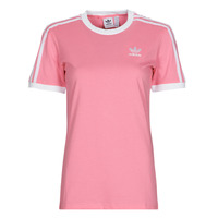 material Women short-sleeved t-shirts adidas Originals 3 STRIPES TEE Pink / Bonheur