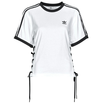 material Women short-sleeved t-shirts adidas Originals LACED TEE White