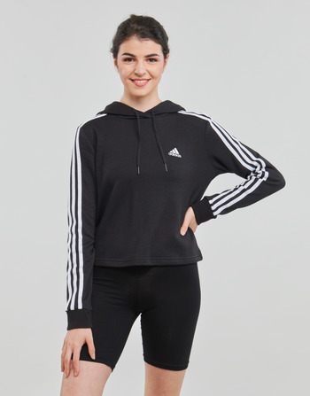 material Women sweaters adidas Performance W 3S FT CRO HD Black