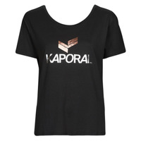 material Women short-sleeved t-shirts Kaporal FABY Black