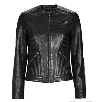 material Women Leather jackets / Imitation leather Naf Naf CZUNI Black