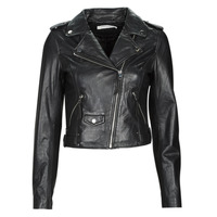 Clothing Women Leather jackets / Imitation leather Naf Naf CALY Black