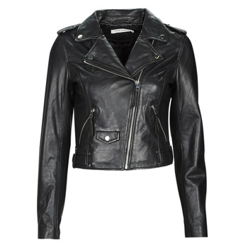 Clothing Women Leather jackets / Imitation leather Naf Naf CALY Black