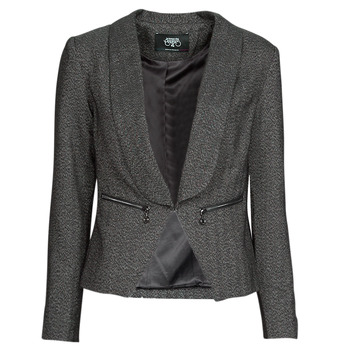 material Women Jackets / Blazers Le Temps des Cerises TIMMY Black / Grey