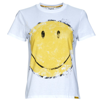 Clothing Women short-sleeved t-shirts Desigual RIA White / Yellow