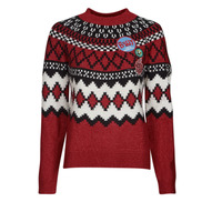material Women jumpers Desigual BUDDY Red / Black / White