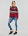 Clothing Women jumpers Desigual BUDDY Red / Black / White