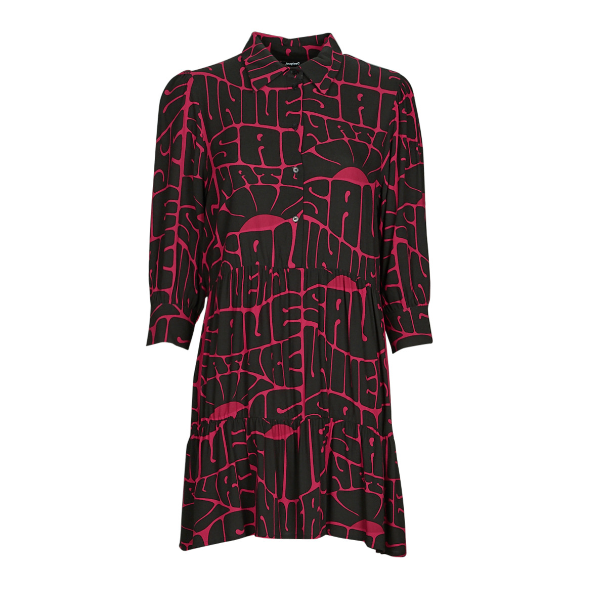 Desigual CIRA Black / Pink - Clothing Short Dresses Women 79,20 €
