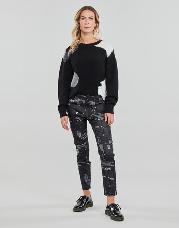 material Women 5-pocket trousers Desigual PANT_NEWS Black / White